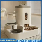 Automatic Feeder Dog Cat Food Bowl With Water Fountain Large Capacity Pet Food Storage Dispenser Container Puppy Pet Accessories