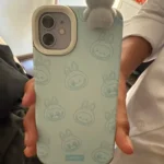 Silicone Suede Labubu Phone Case For Iphone 11 12 13 14 15 16pro Max Plus 16pro 15pro Diy Soft Brown Cover Coque Fall Prevention photo review