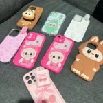 Silicone Suede Labubu Phone Case For Iphone 11 12 13 14 15 16pro Max Plus 16pro 15pro Diy Soft Brown Cover Coque Fall Prevention photo review