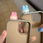 Silicone Suede Labubu Phone Case For Iphone 11 12 13 14 15 16pro Max Plus 16pro 15pro Diy Soft Brown Cover Coque Fall Prevention photo review