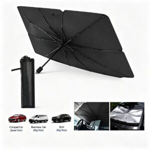 Car Windshield Sun Shade with Heat Insulation and UV Protection – Foldable Auto Sun Shield Cover